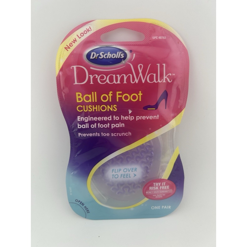Dr Scholl's DreamWalk Ball of Foot Cushions 1 Pair Prevent Foot Pain Toe Scrunch